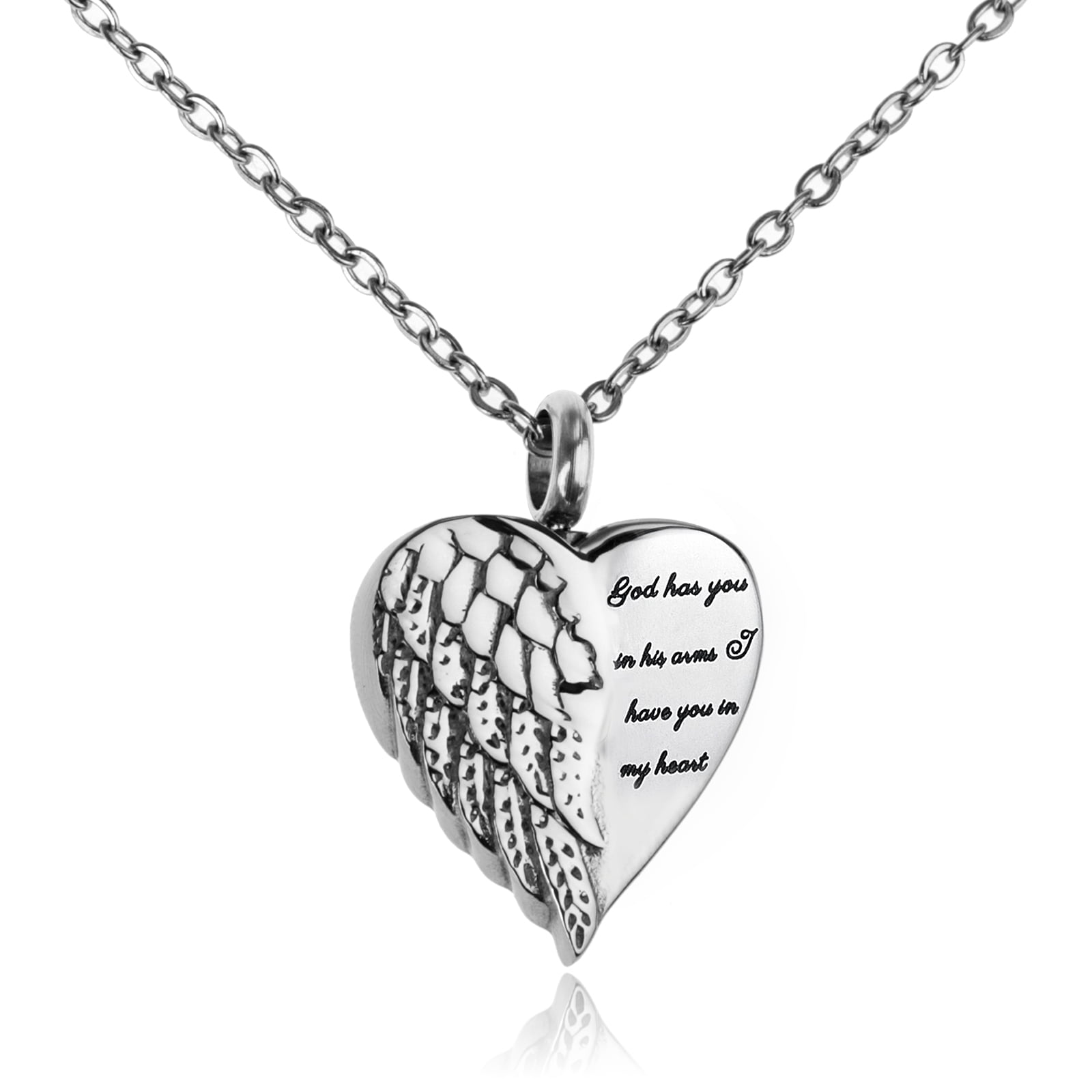 Heart Urn Necklace, TSV Cremation Heart Urn Necklace Ashes Jewelry for