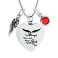thumbnail image 1 of Heart Urn Necklace for Ashes Birthstones Cremation Jewelry for Ashes Stainless Steel Ash Necklace Memorial Ash Holder, 1 of 6