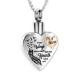 thumbnail image 1 of Heart Urn Necklace for Ashes Women Men Cremation Jewelry for Ashes Cremation Necklace In Memory of Grandpa Grandma Dad Mom Uncle Aunt Brother, 1 of 7