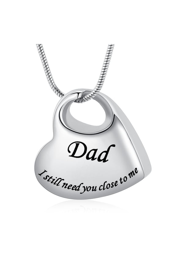 Heart Urn Necklace for Ashes for Dad / Mom / Son / Brother / Mum / Grandparents Urn Cremation Jewelry for Ashes Memorial Human Ashes Pendant
