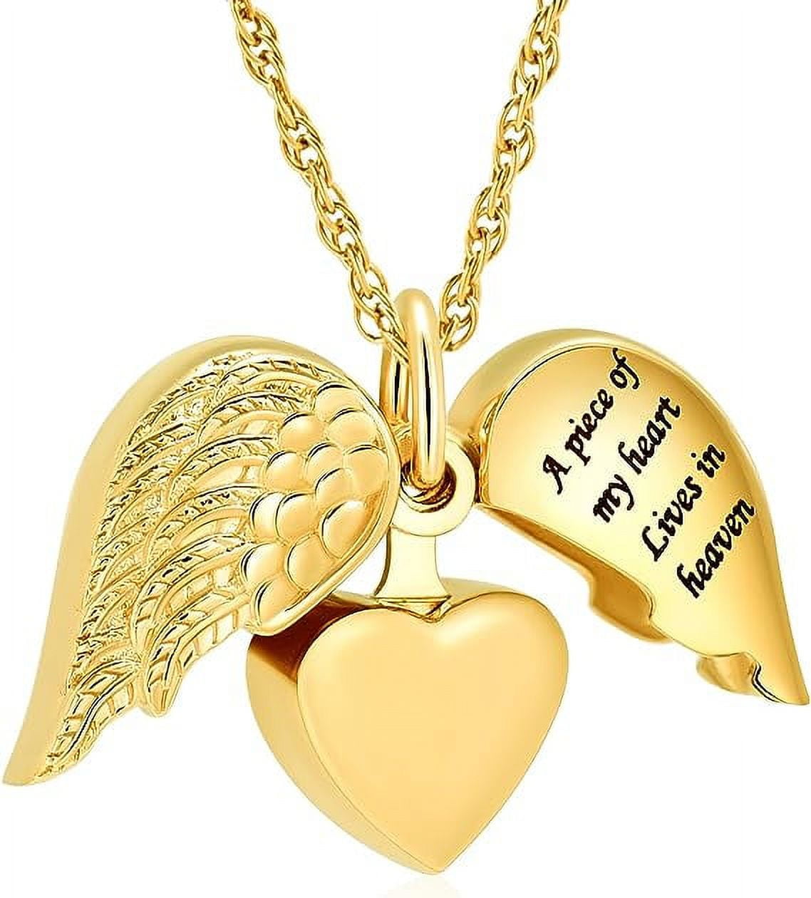 My Brother, My Angel Dog Tag Gold Stainless Cremation Jewelry