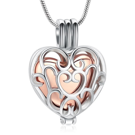 Heart Urn Pendant Cremation Jewelry for Ashes Holder Memory Necklace Memorial Jewelry for Ashes Keepsake