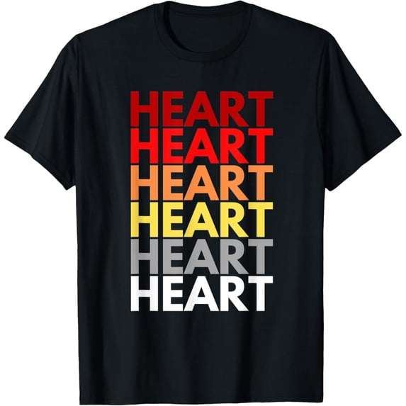 Heart Valentine's Day Word Romantic Colorful Word Heart T-Shirt