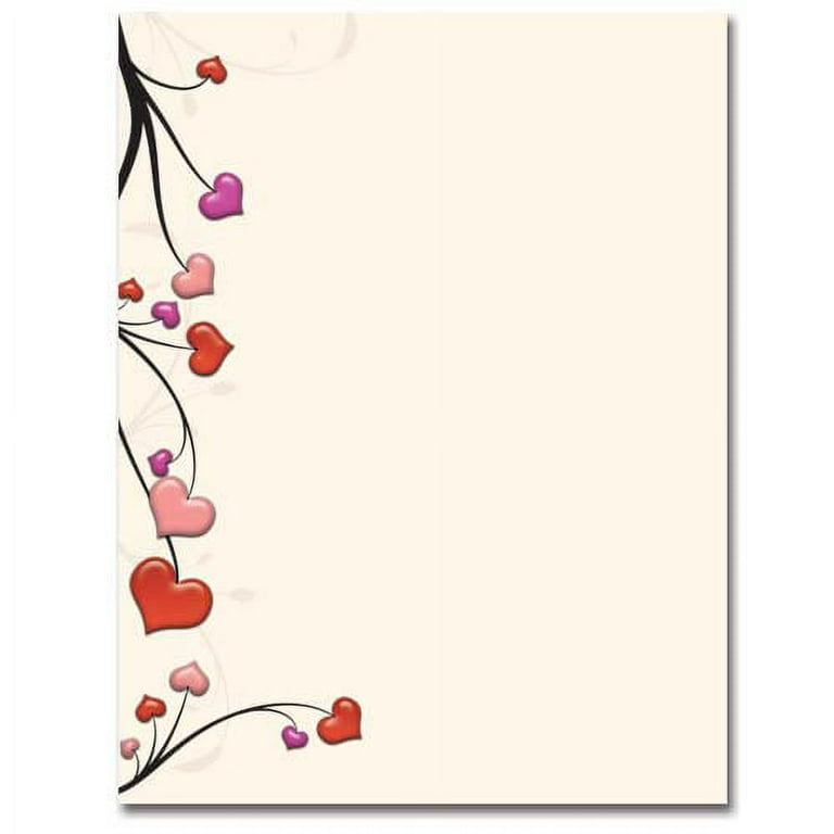 Pink Orchids Letterhead [2013191] : Designer Papers, decorative printer  paper, Printable Paper