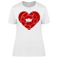 thumbnail image 1 of Heart W/Map Inside T-Shirt Women -Image by Shutterstock, Female XX-Large, 1 of 2