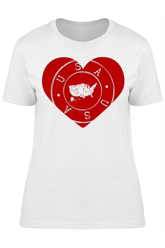Heart W/Map Inside T-Shirt Women -Image by Shutterstock, Female x-Large