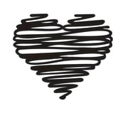 Heart Wall Decor Metal, Modern Line Art Hanging Sculpture, 3D Layered Iron Wall Art for Living Room Bedroom Nursery, Matte Black Home Accent Gift