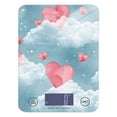 thumbnail image 1 of Heart Wallpaper Clouds Food Scale Digital Kitchen Scale Waterproof Grams Ounces lbs for Weight Loss, 1 of 7