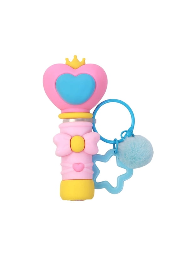 Heart Wand Shaped Refillable Perfumes Sprays Bottle Keychain for Purse and Bag Portable Atomizer Accessory