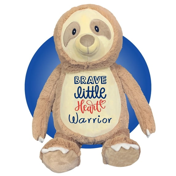 Heart Warrior Gifts for After Heart Surgery - Personalized Get Well Surgery Sloth - Open Heart Surgery Gifts - 17" Sloth - Gifts for Open Heart Surgery - CHD Awareness Gifts for Kids