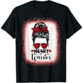 thumbnail image 1 of Heart Warrior Messy Bun CHD Heart Disease Awareness Womens T-Shirt, 1 of 3