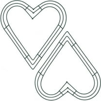 Heart Wire Wreath Frame 2 Pack - 12 Inch Metal Heart Shaped Dream Catcher Hoops for DIY Christmas, Wedding, Valentine Crafts, Floral Arrangements and Wall Hanging Decor