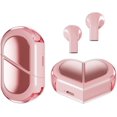 thumbnail image 1 of Heart Wireless Earbuds for Girls Kids, Cute Mini Tiny Small Invisible Earbuds Wireless Bluetooth for Small Ears Canals Women Rose Gold Kawai Blue Tooth Ear Buds for iPhone Android, 1 of 8