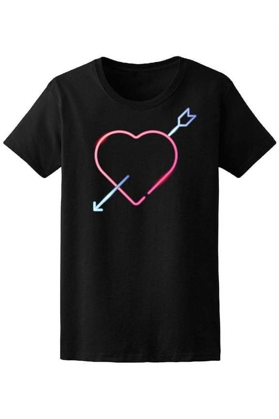 Heart With Arrow in Sharp Effect T-Shirt Women -Image by Shutterstock, Female Large