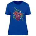 thumbnail image 1 of Heart With Dogroses T-Shirt Women -Image by Shutterstock, Female XX-Large, 1 of 2