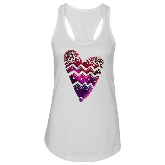 Heart With Dots Racerback Tank Women -Image by Shutterstock, Female Large