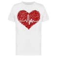 thumbnail image 1 of Heart With Electrogram T-Shirt Men -Image by Shutterstock, Male 3X-Large, 1 of 2