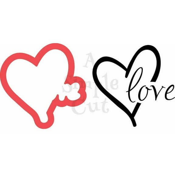 Heart With Love Plaque Cookie Cutter