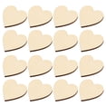 thumbnail image 1 of Homoyoyo 50 Pcs Unfinished Wood Heart Slices for Wedding Crafts Christmas Ornaments Decorations, 1 of 7