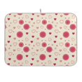 thumbnail image 1 of Heart and Dot Dish Drying Mat 18x24 Absorbent Microfiber Draining Rack Pad for Kitchen Counter Sink, 1 of 8