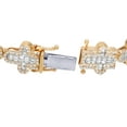 thumbnail image 1 of Heart and Lock-Key 0.65 CT Diamond Flex Bangle Bracelet 10K White-Rose Gold 11MM 6.75", 1 of 5