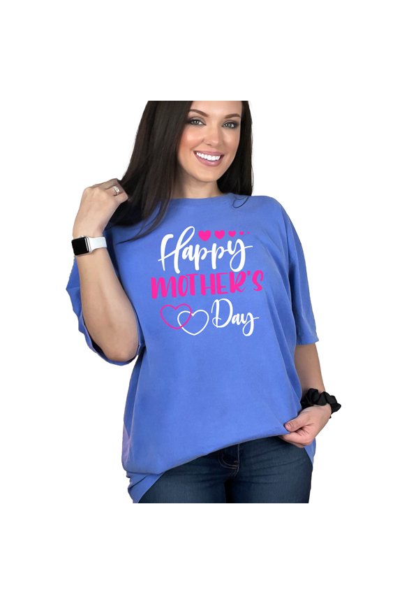 Heart and Love Mother's Day Merch, Flo Blue Comfort Colors T-Shirt, XL