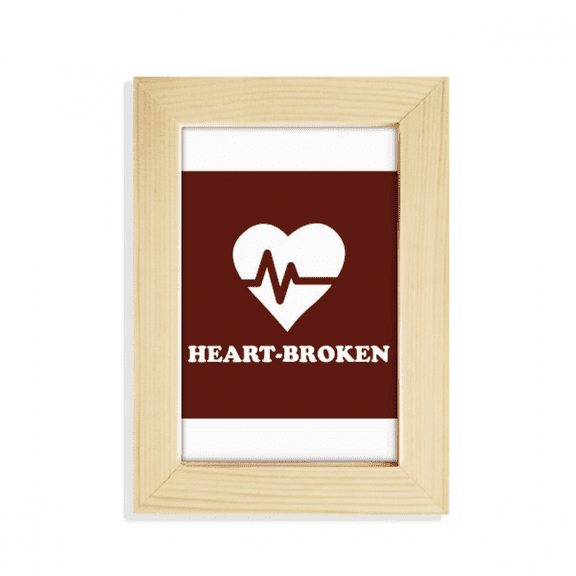 Heart-broken Injury Fluctuation Desktop Display Photo Frame Picture Art Painting 5x7 inch