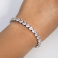 thumbnail image 1 of Heart cut CZ Tennis Bracelet Sterling Silver 925 ,CZ Tennis bracelet,women Gift, 1 of 4