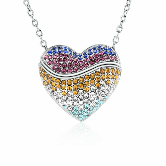 Heart in Heart Cremation Jewellery Urns For Ashes Memorial Necklaces for Ashes