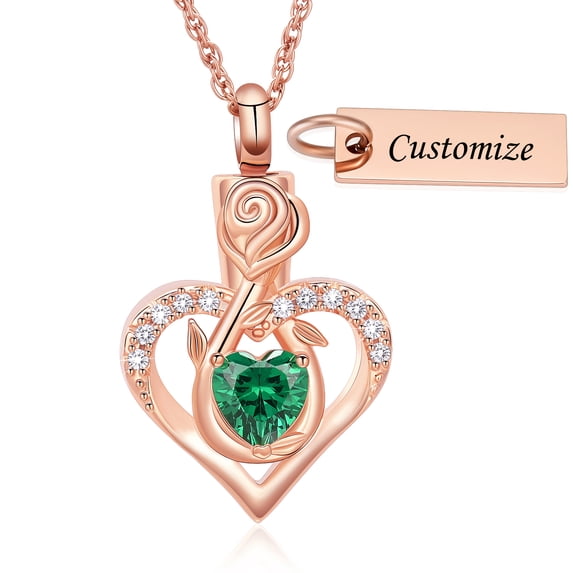 Heart in Heart Cremation Jewelry for Ashes Urn Necklace for Ashes of Loved One Pendent for Ashes and Chain