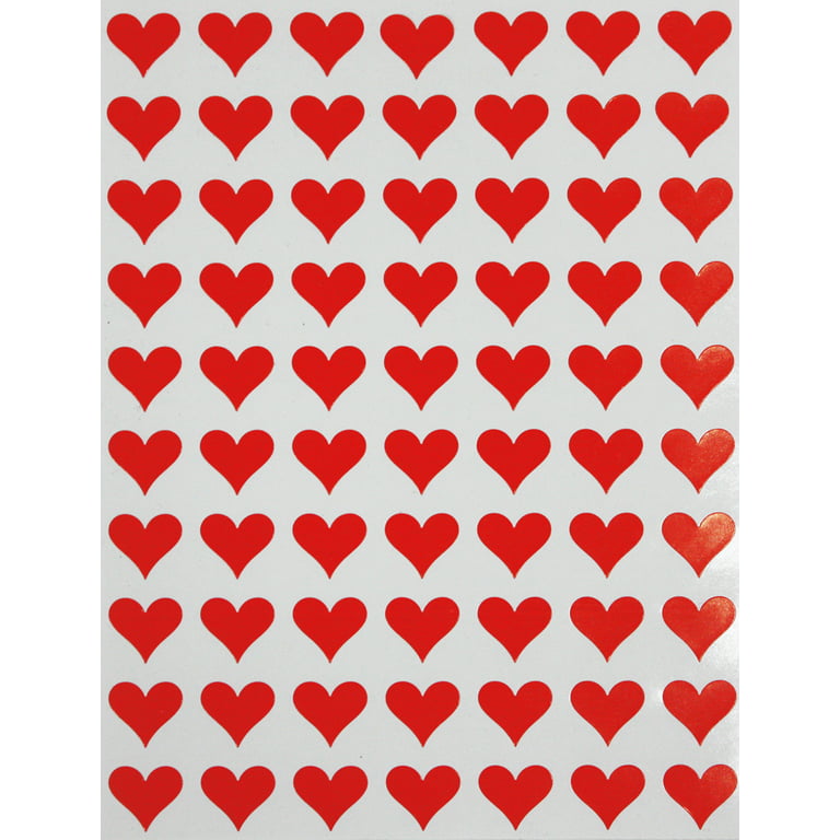 Heart label Red sticker 1/2 (0.5 inch) 13mm - heart stickers for