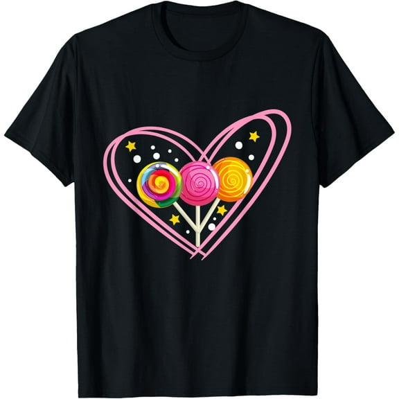 Heart lollipop design candy lover lollipop T-Shirt