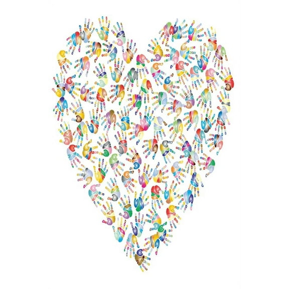 Heart made of hands : simple Graph Paper Notebook with 120 pages 6x9 perfect as math book, sketchbook, workbook for everyone 120 Pages (Paperback)