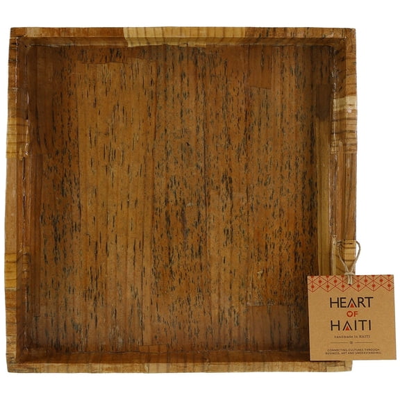 Heart of Haiti Papier Mache Banana Leaf Tray Small