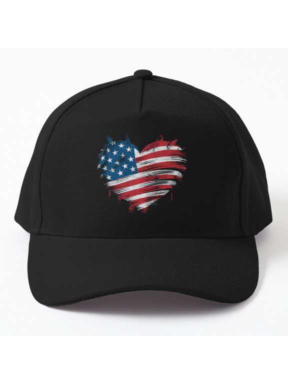 Heart of Valor Baseball Hat, Courage and Honor Statement Graphic Design, Classic Cap