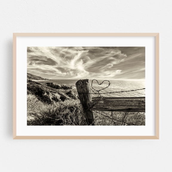 Heart of the Coast - California Photography Oak Framed Wall Art Print 24 x 36 inches