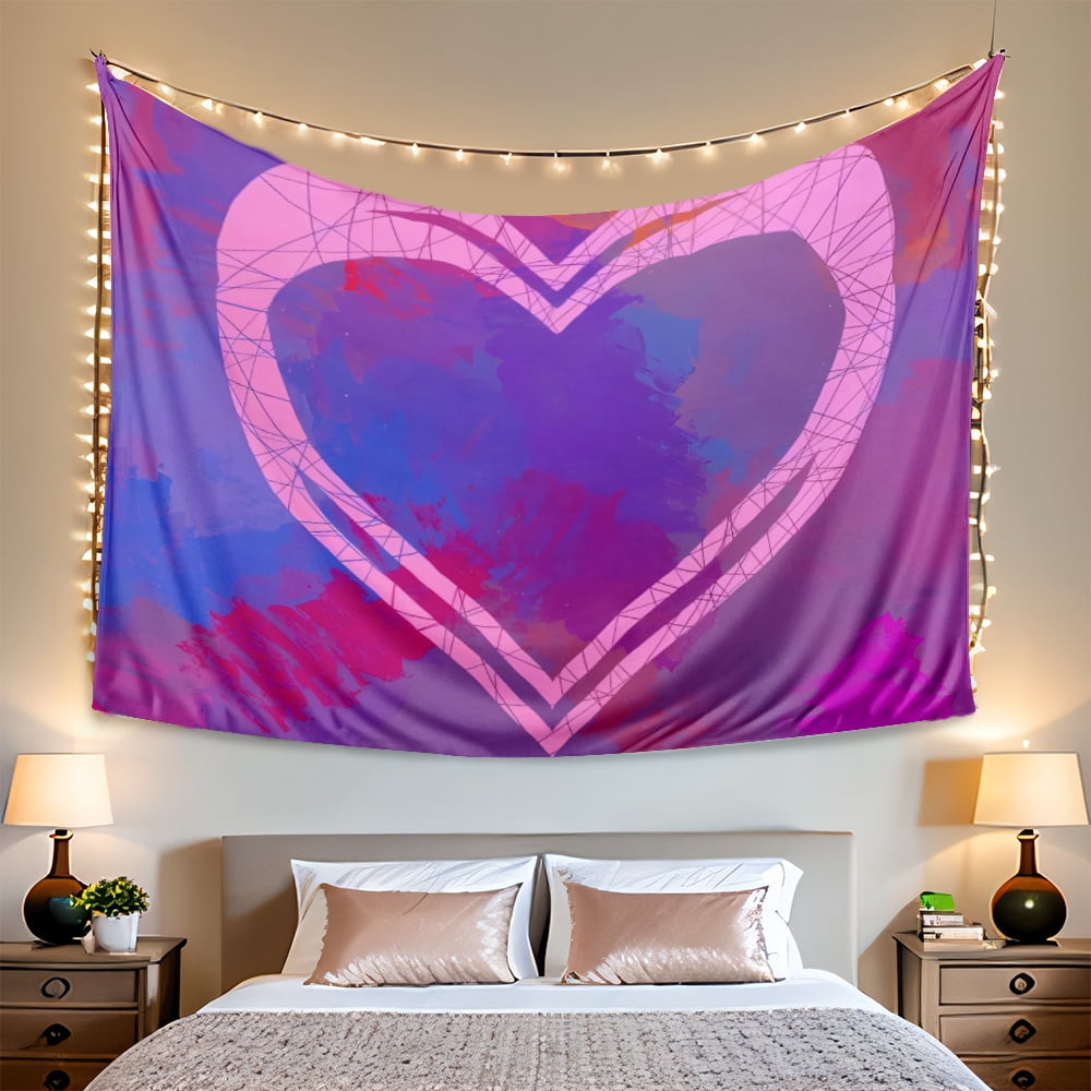 Heart pattern Tapestry,Simple Tapestry Aesthetic Wall Bedroom Living