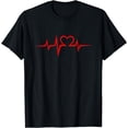 thumbnail image 1 of Heart, pulse, heartbeat, love, I love you, Valentine's Day T-Shirt, 1 of 4
