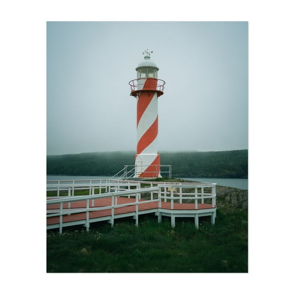 Heart's Content Lighthouse - Heart's Content Newfoundland and Labrador Canada Photography Unframed Wall Art Print 11 x 14 inches