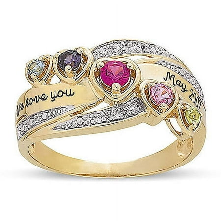 Heart's Journey Ring 10k Simulated