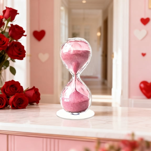 Heart-shaped 2D Rotating Acrylic Standee for Valentine's Day Decor Desktop Display Sign Handmade Craft for Bedroom Living Room Ornament