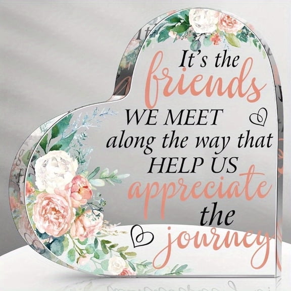 Heart-shaped Acrylic Souvenir - Ideal for travel, decorative signage, gifts among female friends, birthday presents, keepsakes, and paperweights. Suitable for display on home or office desks.