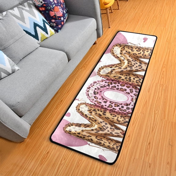 Heart-shaped Balloons Mothers Day Long Floor Mat Runner Rug Area Mat Noise Reduction Water Absorbent Non-Slip 72" x 24"