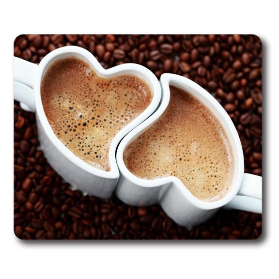 Heart-shaped Coffee Cup Mouse pads Gaming Mouse Pad 9.84x7.87 inches