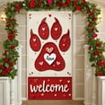 thumbnail image 1 of Heart-shaped Hugs & Kisses Banner Red Love Display Puppy Pattern Rose Decor Heart Backdrop for Valentine's Day Party Romantic Date Anniversary Celebration, 1 of 9