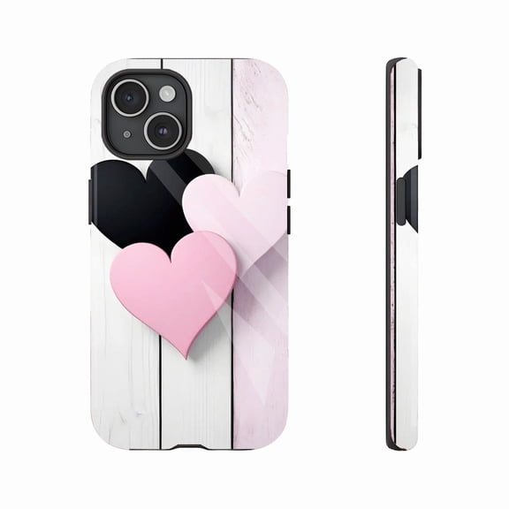 Heart - shaped Minimalist iPhone Case For Couples Valentine’s Day Gift Compatible with iPhone 11/12/13/14/15/16 (Pro Max/Plus)