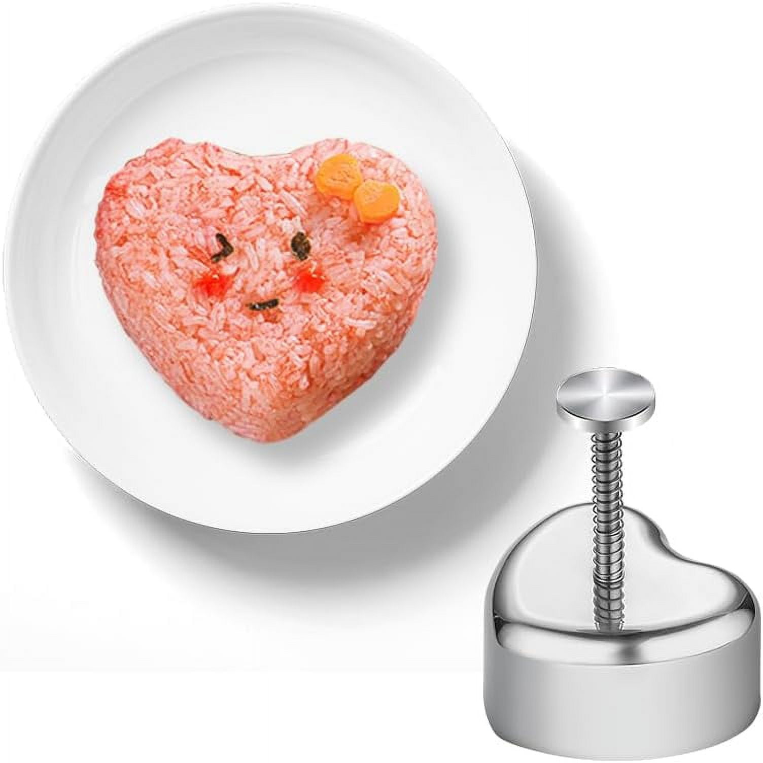 Heartshaped Onigiri Mold, Stainless Steel Rice Ball Mold, Valentines