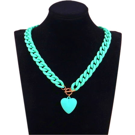 Heart-shaped Pendant Acrylic Personality Necklace
