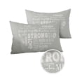 thumbnail image 1 of Heart shaped Quote Motivational Words Outdoor Pillow Covers Set of 2, Decorative Waterproof Throw Pillow Case, Grey Cotton Linen Soft Cozy Cushion Pillowcases, 1 of 6