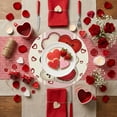 thumbnail image 1 of Heart-shaped Round Valentines's Day Placemat Set 14 In Anniversary Wedding Round Placemats Suitable For Restaurant Decoration. A, 1 of 6